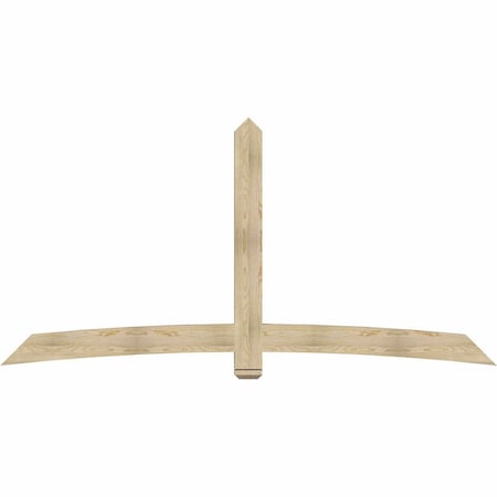 Ekena Millwork Bellingham Rough Sawn Timber Gable Bracket, Douglas Fir, 108"W x 54"H x 4"D x 6"F, 12/12 Pitch GBW108X54X0406BEL00RDF